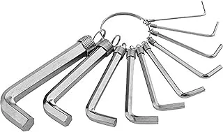 Sparta Set Of Inbus Wrenches Hex, 1.5–10 Mm, Crv, 10Pcs, Nickel Plated, On A Ring (112685)