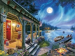 Buffalo Games - Darrell Bush - Moonlight Lodge - 1000 Piece Jigsaw Puzzle