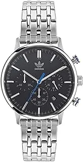 adidas Chrono Stainless Steel Case Black Dial Stainless Steel Bracelet AOSY22018