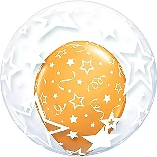 Qualatex Stylish Stars Deco Bubble Balloon, 24-Inch Size