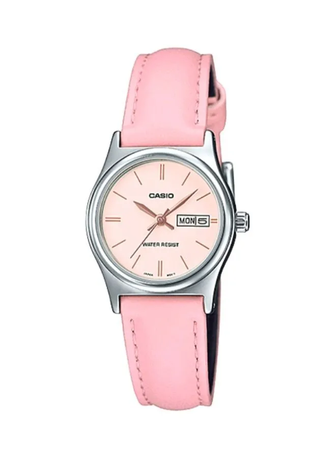 CASIO Women's Dress Timepiece Water Resistant Analog Watch LTP-V006L-4B - 30 mm - Pink