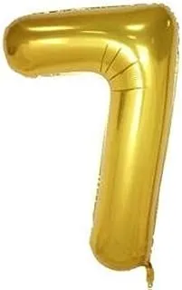 INS 40 Inch Number 7 Balloon Glittering Golden Color Grand Size for Special Occasions and Birthday Wedding Anniversary Decoration Reusable