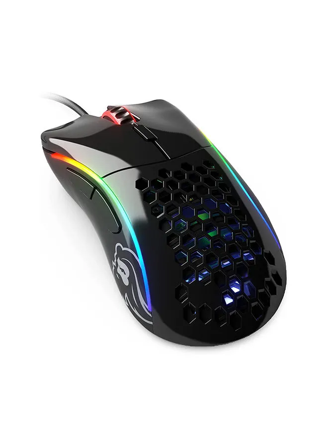 Glorious Glorious Model D- (Minus) Wired Gaming Mouse - RGB 62g Lightweight Ergonomic Wired Gaming Mouse - Backlit Honeycomb Shell Design Mice (Glossy Black)