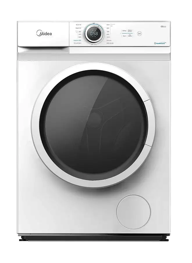 Midea 7 Kg Front Load Washing Machine With Lunar Dial, 1200 RPM, 15 Programs, Fully Automatic Washer, Digital LED Display, Child Lock, 90° Hygiene, Mute Function 50.0 W 7 kg 50 W MF100W70W-GCC White