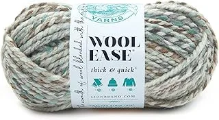 Lion Brand Yarn Company 640-542 Wool-Ease سميك وسريع الغزل ، Seaglass ، خصلة واحدة