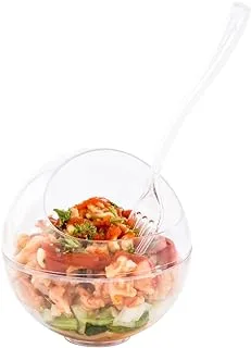 Balloon Bowl, Dish - Sphere Shaped 3 oz Premium Plastic Clear Disposable 100ct Box Restaurantware