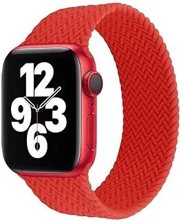 Foxcon silicon braided replacement strap for apple watch series 1/2/3/4/5/6/se 38-40 mmillimeter red