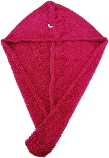 Lushh Hair Towel Wrap 9 x 6 x 1 inch Fuchsia