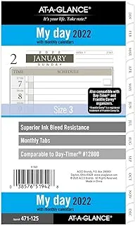 2022 Daily & Monthly Planner Refill by AT-A-GLANCE, 12800 Day-Timer, 3-3/4