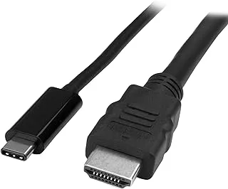 StarTech.com USB C auf HDMI Kabel - 1m - 4K -Thunderbolt 3 kompatibel - USB Typ C zu HDMI Adapter Kabel - Ultra HD 3840x2160