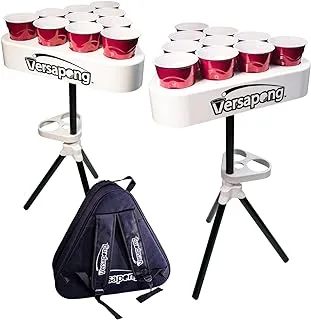 Versapong Portable Beer Pong Table/Tailgate Game with Backpack Carry Case and Balls