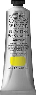 Winsor & Newton Professional Acrylic Color, 60ml (2.0oz) tube, Cadmium Yellow Light