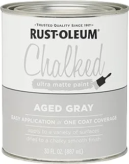 Rust-Oleum، Aged Grey 285143 طلاء طباشيري داخلي فائق اللمعان 30 أونصة ، 30 أونصة علبة