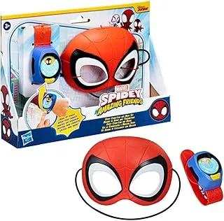 Marvel Spidey and His Amazing Friends Spidey Comm-Link and Mask Set, Preschool Role Play Toy Set with Wristband and Mask for Ages 3 and Up