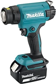 Makita DHG181RT - 18V LXT Lithium-ion Cordless Heat Gun ، يأتي مع بطارية 1 × 5Ah وشاحن 1 ×