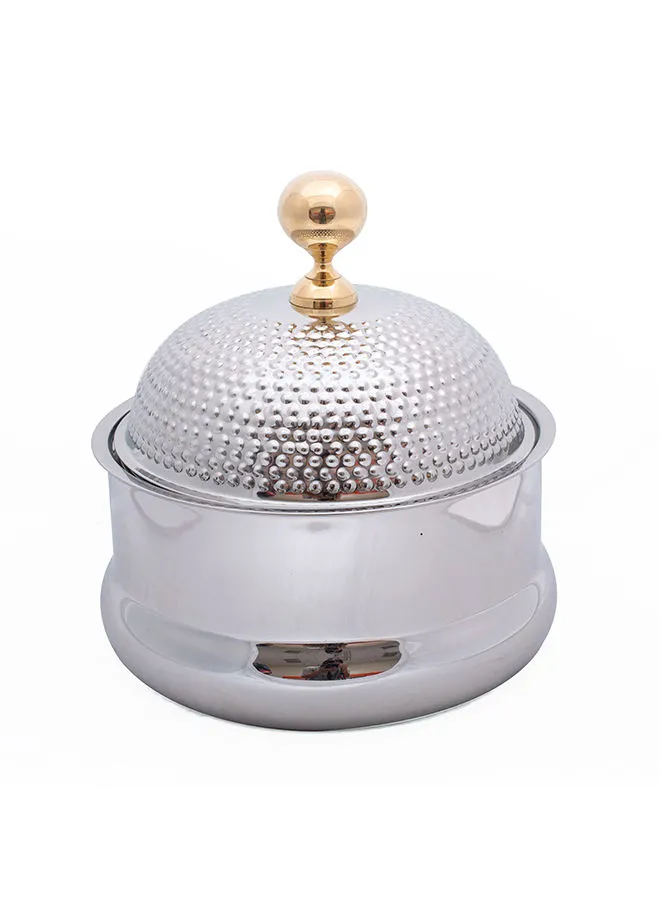 ZOLTEN Stainless Steel Pearl Food Saver With Lid Silver/Gold 4000ml