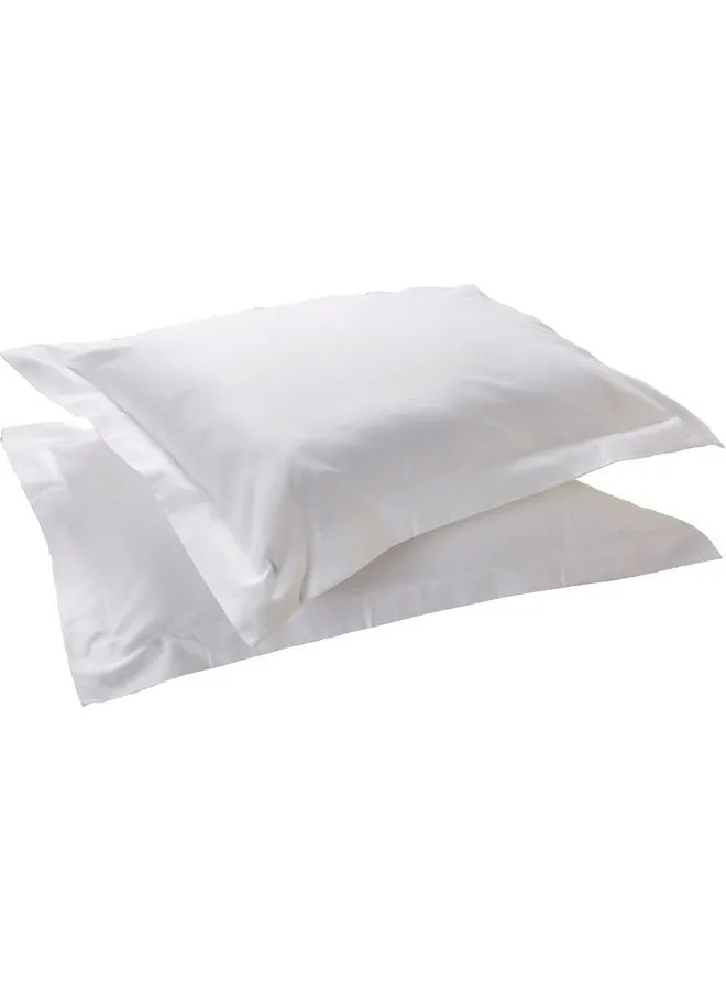 Hotel Linen Klub Hotel Linen Klub Oxford King Pillowcase 2PC Set- 350TC 100% Long Staple Cotton Sateen, Luxury Quality Cotton White 50x90 + 5cm