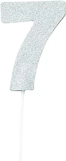 Forum Diamond Number 7 Cake Topper, Silver