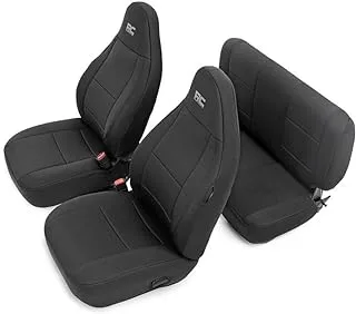 Rough Country, Jeep Wrangler Neoprene Seat Covers for 1997-2002, Black, 91000