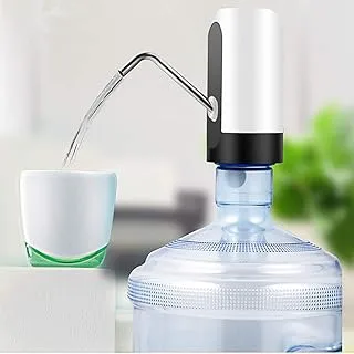 Automatic Water Dispenser - Portable Dispenser, Fast Pumping,USB Rechargable Wireless Auto Electric Gallon Bottled Drinking Pump Switch (White)