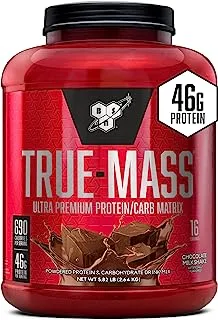 BSN TRUE-MASS Weight Gainer, Muscle Mass Gainer Protein Powder, Chocolate Milkshake, 5.82 Lbs, 16 Servings (2.64 KG)