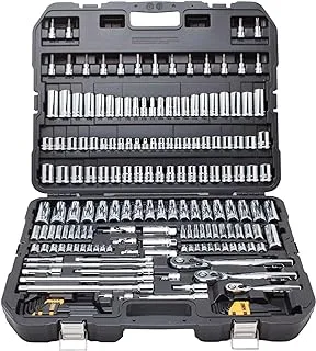 DEWALT Mechanics Tool Set, SAE and Metric, 1/2, 1/4, 3/8 Drive Sizes, 192-Piece (DWMT75049)