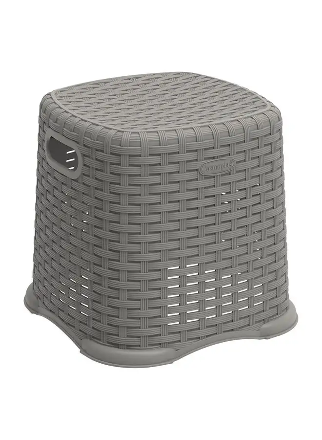 Cosmoplast Rattan Step Stool-Curver Grey