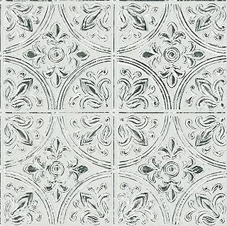 InHome NH3149 Chelsea Antique White Peel & Stick Tin Tiles, Metallic