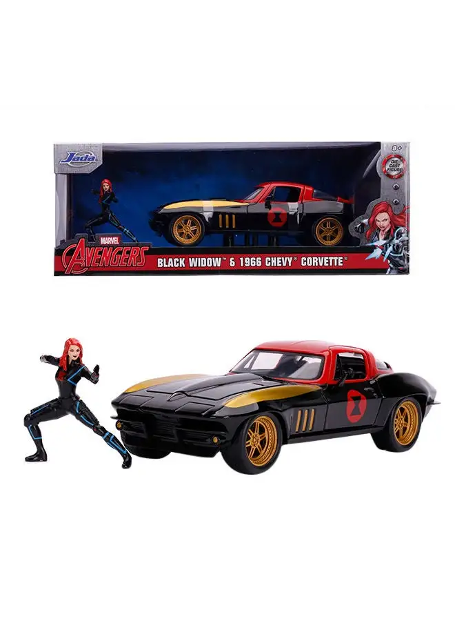 JADA Marvel Black Widow 1966 Chevy 1:24