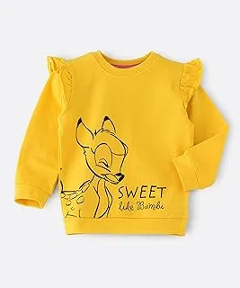 Bambi Sweatshirt for Infant Girls - Mustard, 0-6months