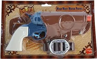 Smiffy's Water Gun Set with Holster and Belt, multicolor, 25207, Western Water Pistol, Single Gun, Blue with Holster and Belt, one size