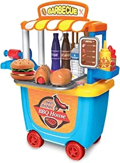 Little Story ROLE PLAY BBQ STATION/FOOD CART (33 Pcs) - Blue