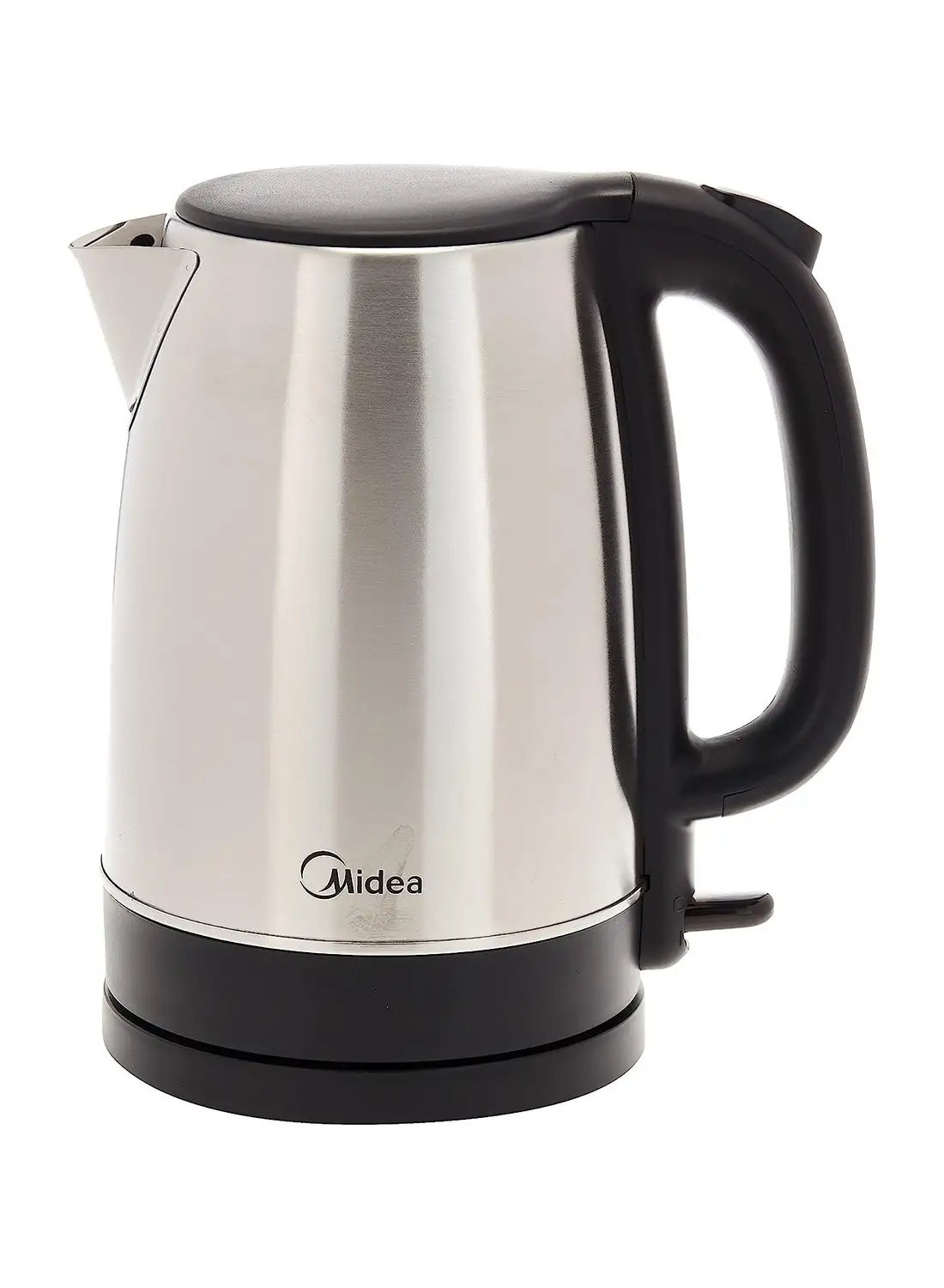 Midea Stainless Steel Electric Kettle Cordless 360° Swivel Base, Power Cord Storage, Auto Cut-off Function, One Touch Lid Opening, Best for Home, Kitchen & Office 1.7 L MK17S32A2 Silver/Black