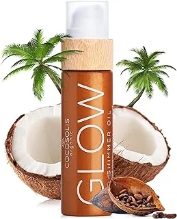 Cocosolis Glow Shimmer Oil | Illuminizing Natural Dry Oil With Shiny Particles | Leaves The Skin Glowing & Enhances A Golden Tan | Gives A Luxurious Feel To Your Skin | 110Ml