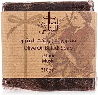 Bayt Al Saboun Al Loubnani Olive Oil Baladi Soap - Musk, 210 gm