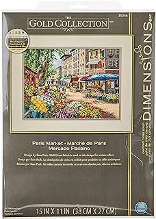 Dimensions 'Paris Market' Counted Cross Stitch Kit, Ivory Aida, 15