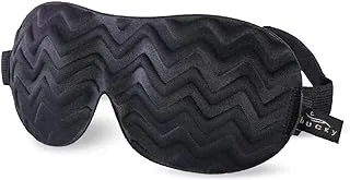 Bucky Ultralight Travel & Sleep Chevron Eye Mask, Black, One Size