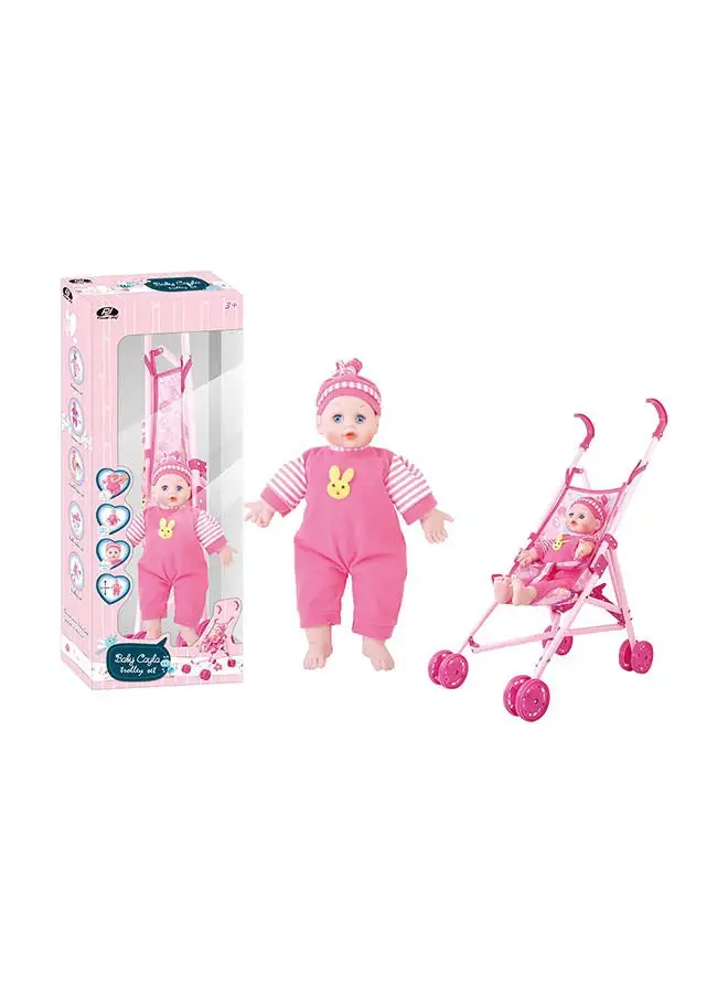 Power Joy Baby Cayla Doll With Trolley Set Assorted 36centimeter