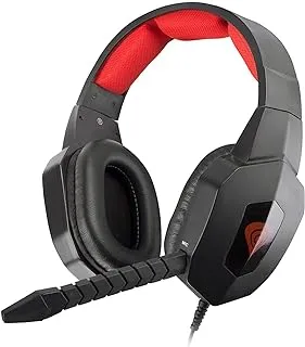 Genesis Over-Ear Gaming Headset - Detachable Microphones Stereo Headset Natec H59 3.5mm Black/Red for Console, tablet, PC, NSG-0687, Wired