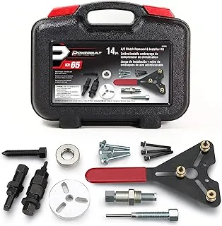 Powerbuilt Air Conditioning Clutch Remove and Install Tool kit, AC Compressor Clutches Remover and Installer, Holding Tools, Storage Case - 948995,Silver