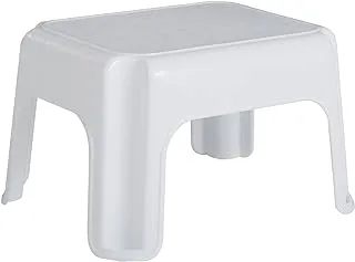 Rubbermaid Step Stool, 9.5-Inch High, White, Plastic, Small Single Step Stool for Kids/Adults in Home/Kitchen/Laundry/Garage/Bathroom