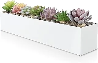 Modern White Rectangle Planter Box | 16