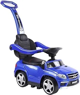 DORSA Ride On Cars 4 in 1 Mercedes Push Car with Hand Blue، 27 x 15 x 12