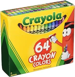 CRAYOLA Crayons 64 ea, Assorted, CRY52-0064, 64 Count (Pack of 1)