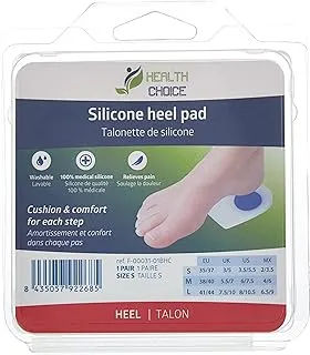 HC Silicone Heel Protector, Strong And Breathable Heel Protectors, Heel Cups For [Fast Heel Pain Relief], Plantar Fasciitis Support, Blister, Spur Relief (S), One Size