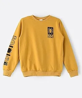 Spiderman Sweatshirt for Senior Boys - Mustard, 8-9 Year