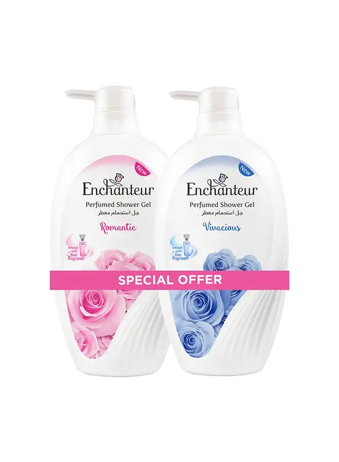 Enchanteur Romantic Vivacious Shower Gel 550ml Pack of 2