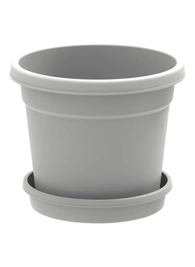 Cosmoplast Round Flowerpot Comp 14 T Grey