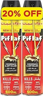 PIF PAF Cockroach & Ant Killer Kill and Protect Insect Killer Spray with Best Ever Formulation 400 + 100ml Pack of 2