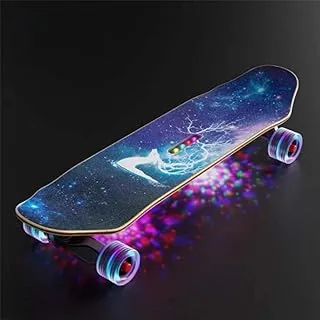 COOLBABY Music Skateboard Complete Board LED Four Wheel Scooter Cool Light Effect Bluetooth Longboard for Beginner Teen Kids Girls Boys Surprise Gift2